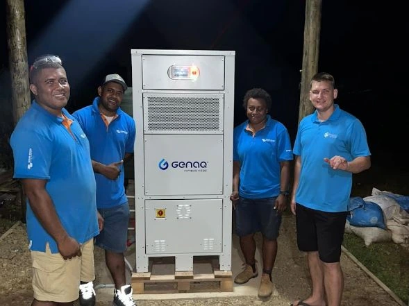 Oasis verde en el desierto